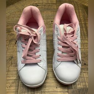 Women's Pink and White Roller Skate Shoes